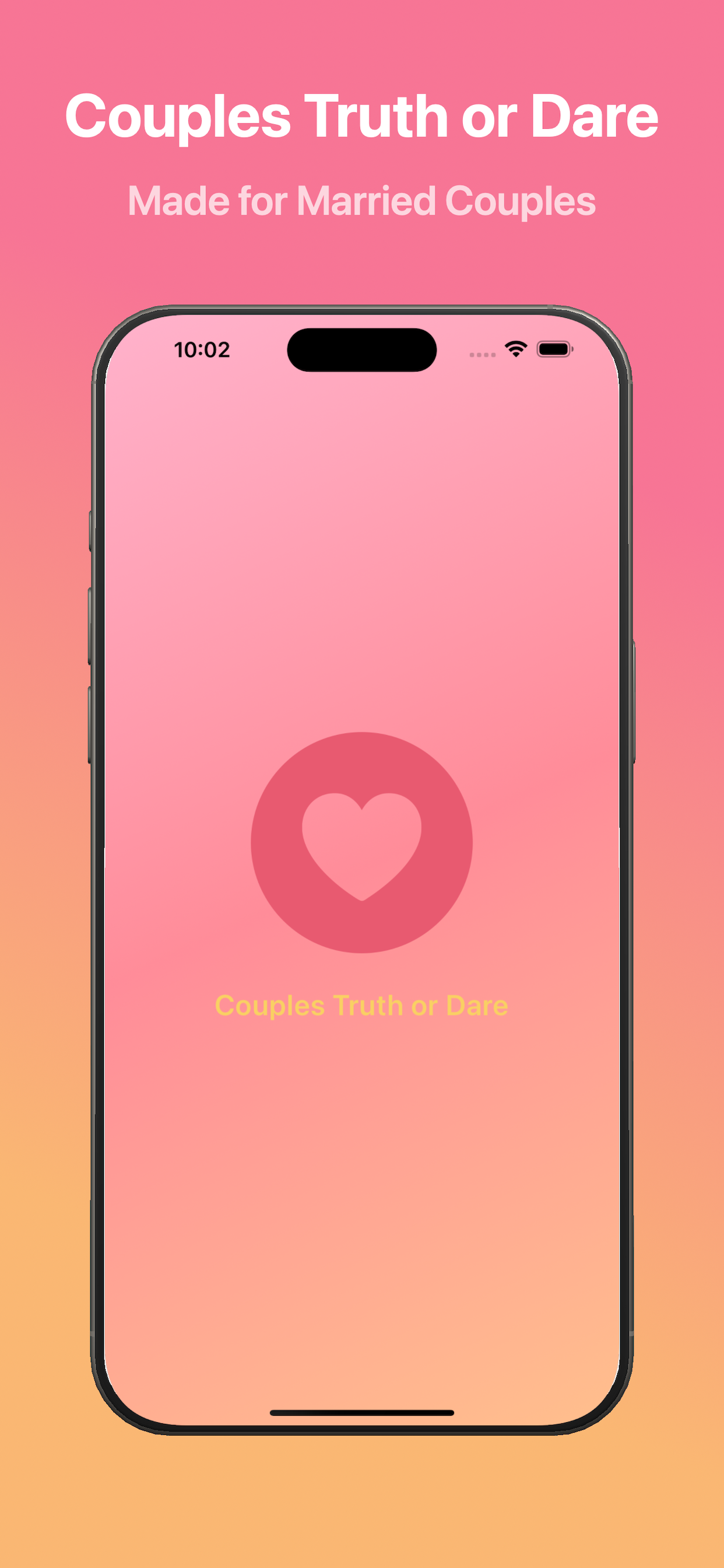 Couples Truth or Dare app screenshot